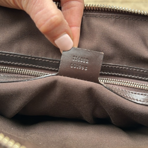 GUCCI BROWN CANVAS WEB REINS SHOULDER BAG - Picture 11 of 12